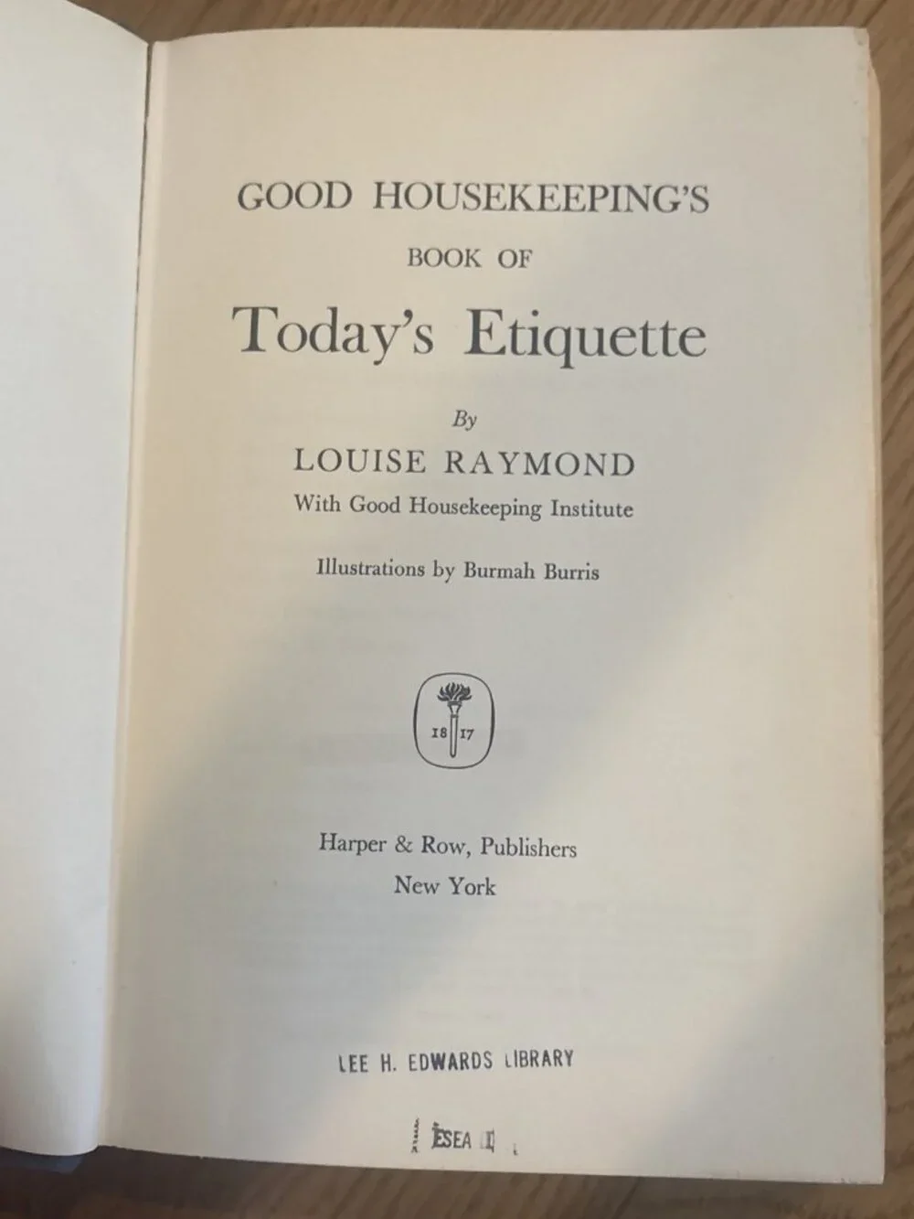 Good Housekeeping Book of Today’s Etiquette 1965 1st Ed